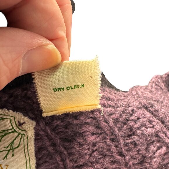 Sparrow Womens Size Medium Purple Wool Acrylic Blend Crochet Sweater 3/4 sleeves - Picture 5 of 6